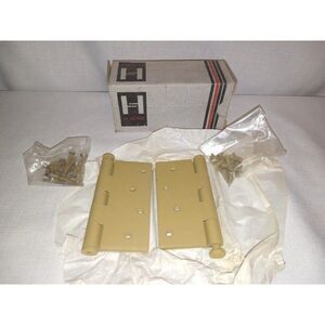 NOS H SOSS FULL MORTISE STEEL HINGES 400 ARMY BROWN 1 1/2" PAIR